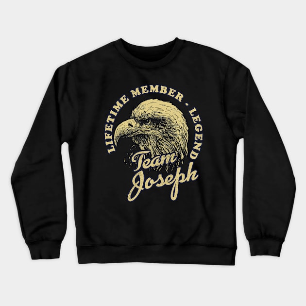 Joseph Name - Lifetime Member Legend - Eagle Crewneck Sweatshirt by Stacy Peters Art